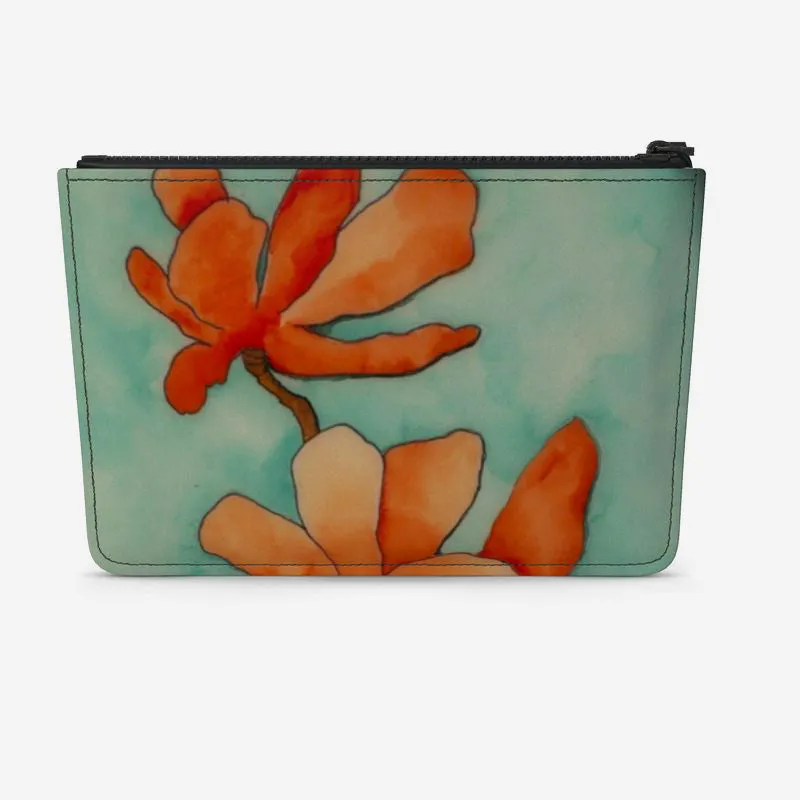 Baraka Blooms Leather Clutch