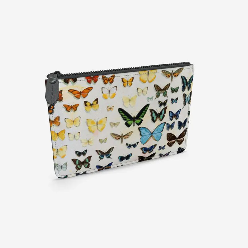 Butterfly Rainbow Leather Clutch