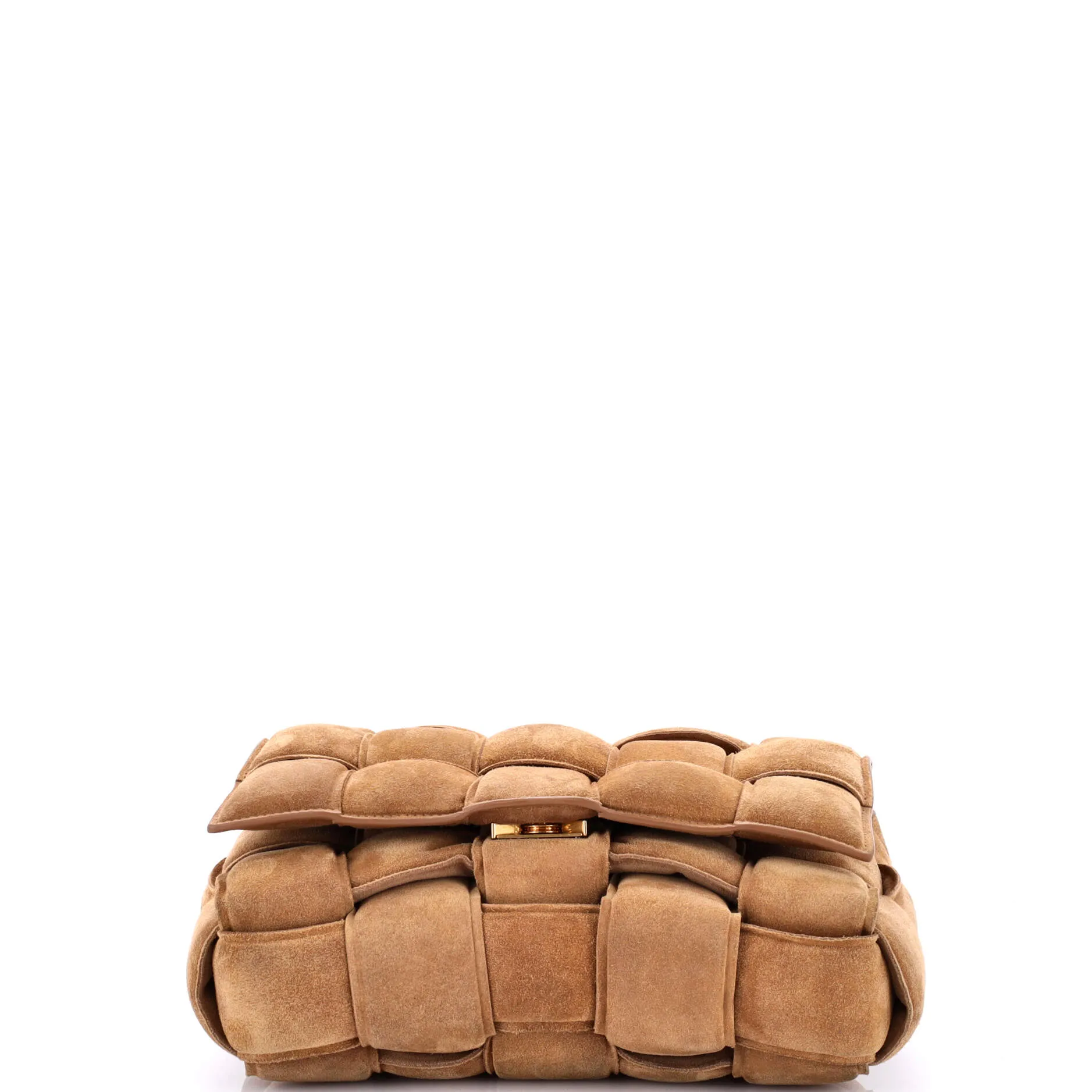 Cassette Crossbody Bag Padded Maxi Intrecciato Suede