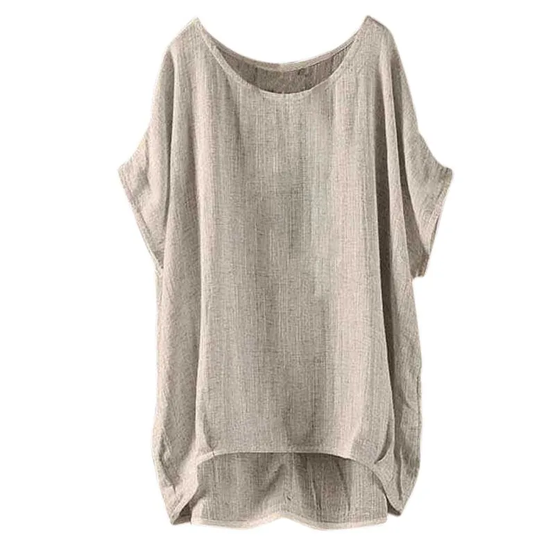 Casual Tops Linen Short T-shirt