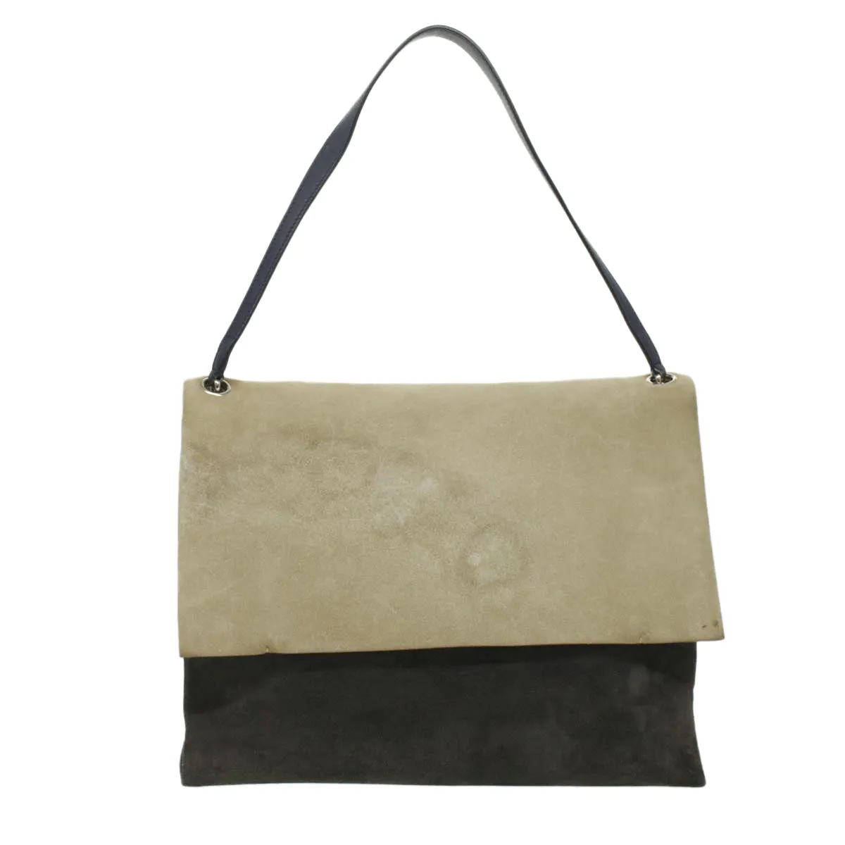 Celine Shoulder Bag Suede Beige Blue black  ar8501