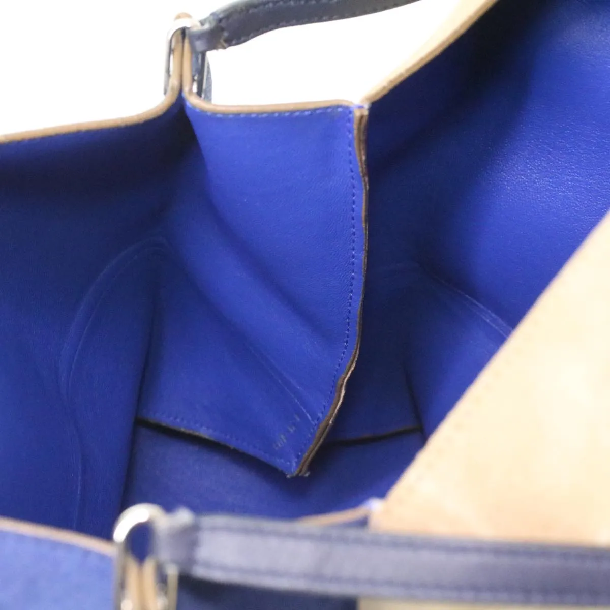 Celine Shoulder Bag Suede Beige Blue black  ar8501