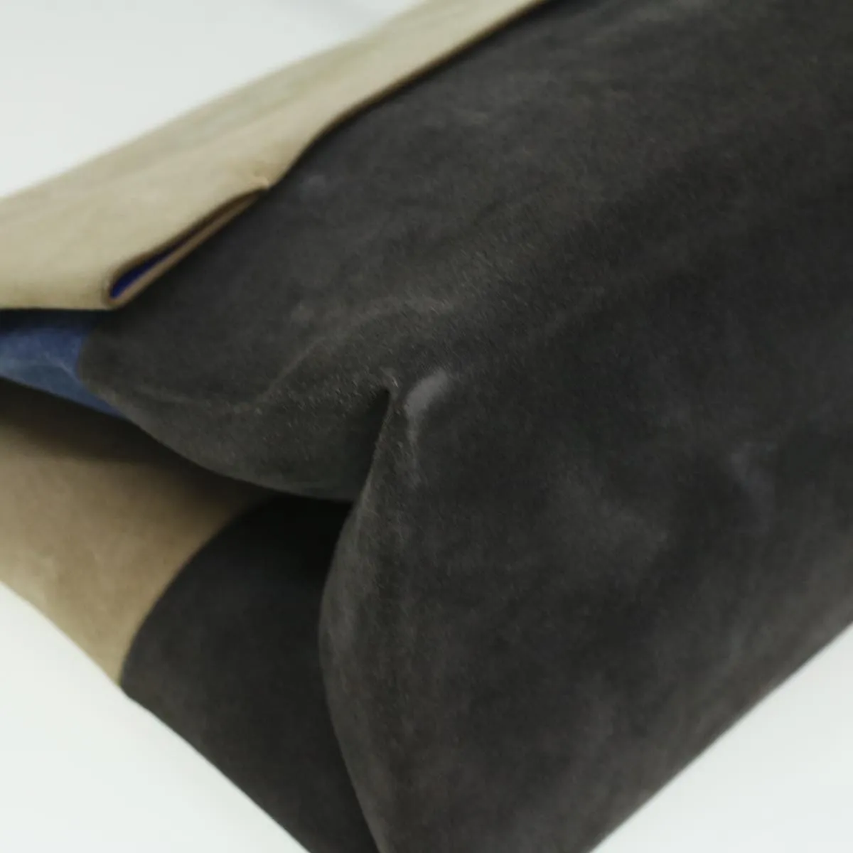 Celine Shoulder Bag Suede Beige Blue black  ar8501