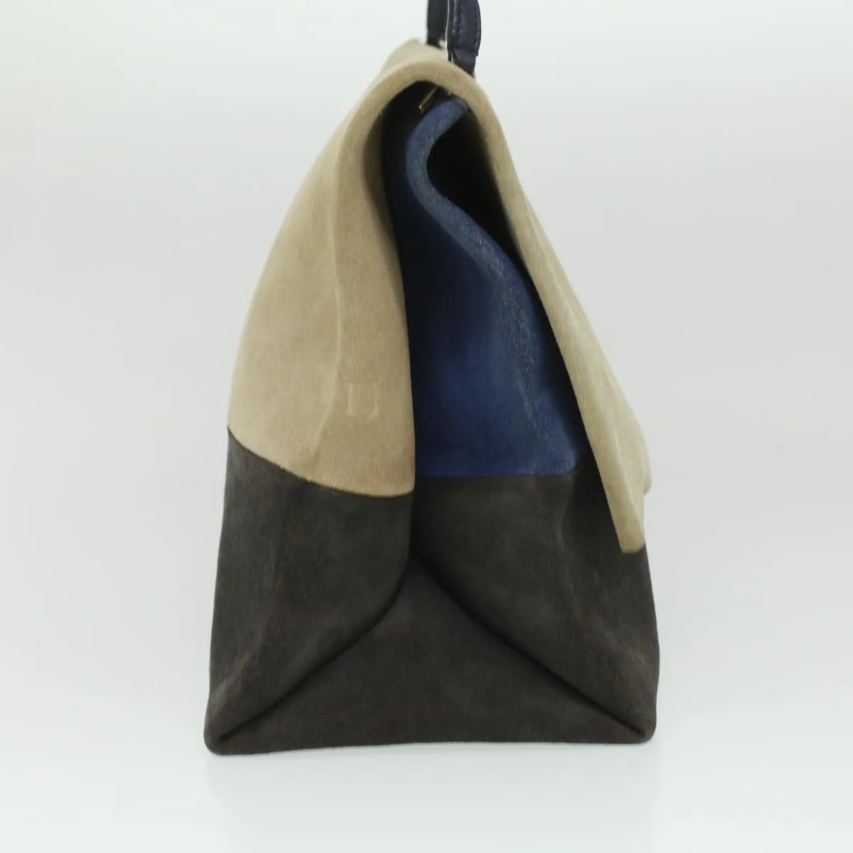 Celine Shoulder Bag Suede Beige Blue black  ar8501
