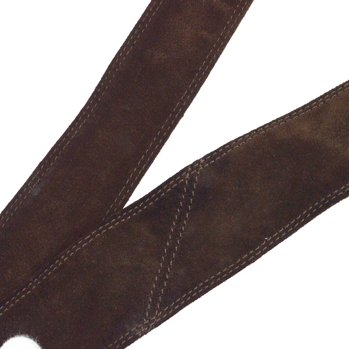 CHANEL 1997-1999 Brown Suede Logo Shoulder Bag