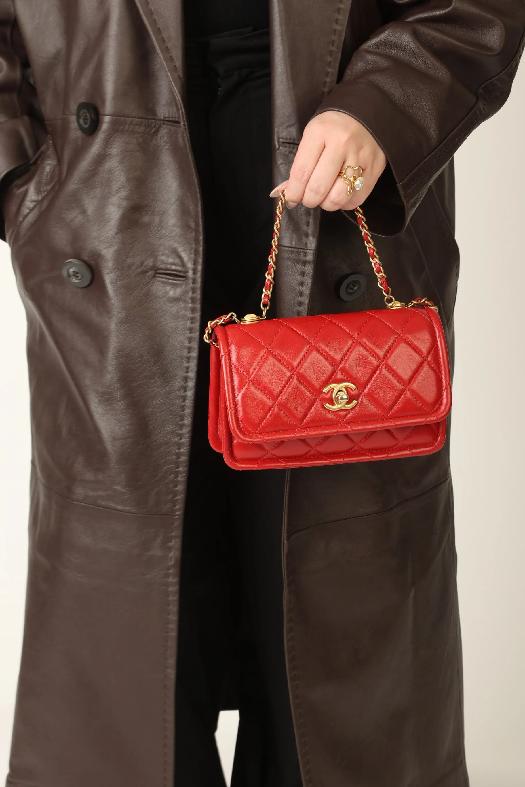 Chanel 2020 Calfskin Chain Flap