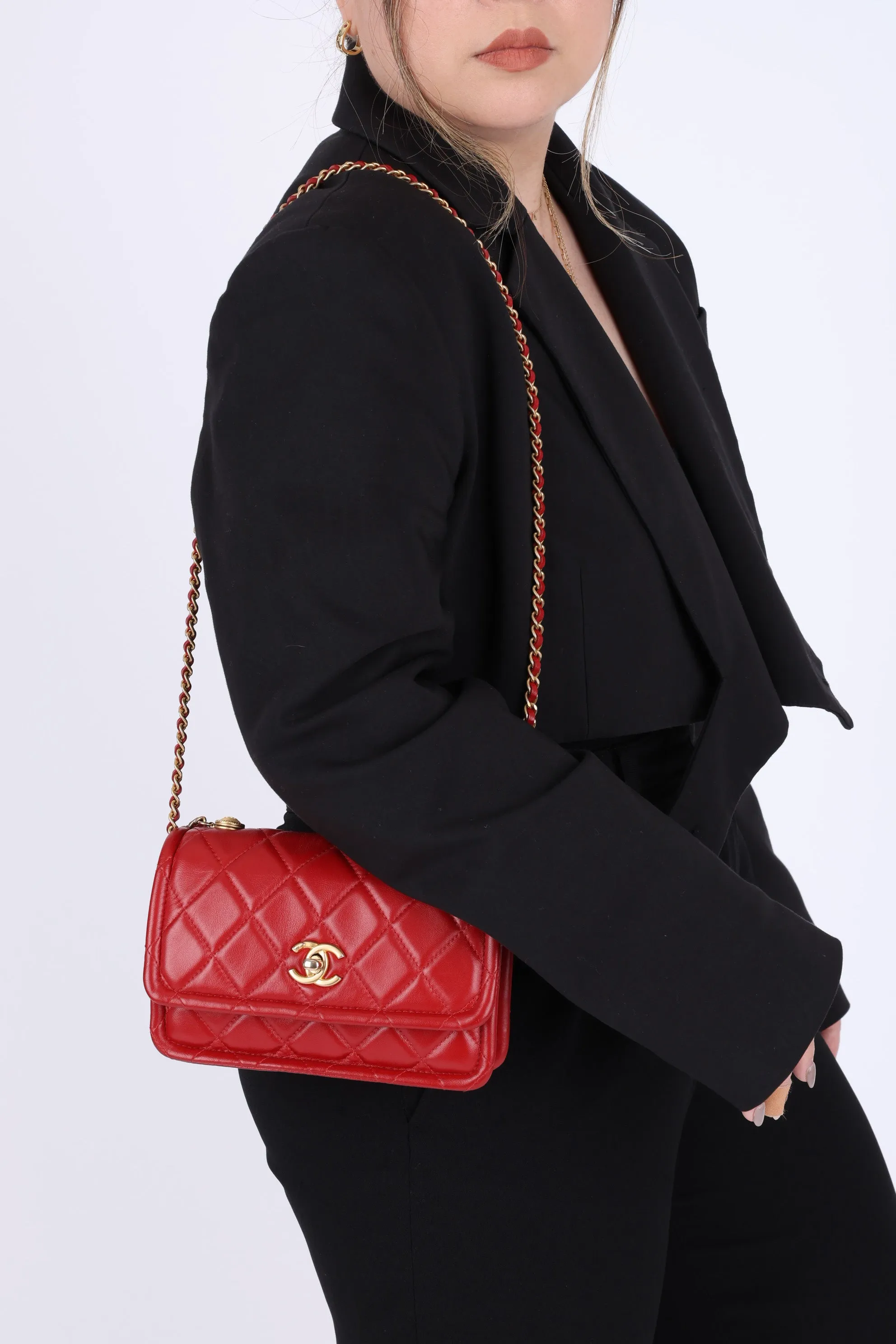 Chanel 2020 Calfskin Rectangular Flap Bag