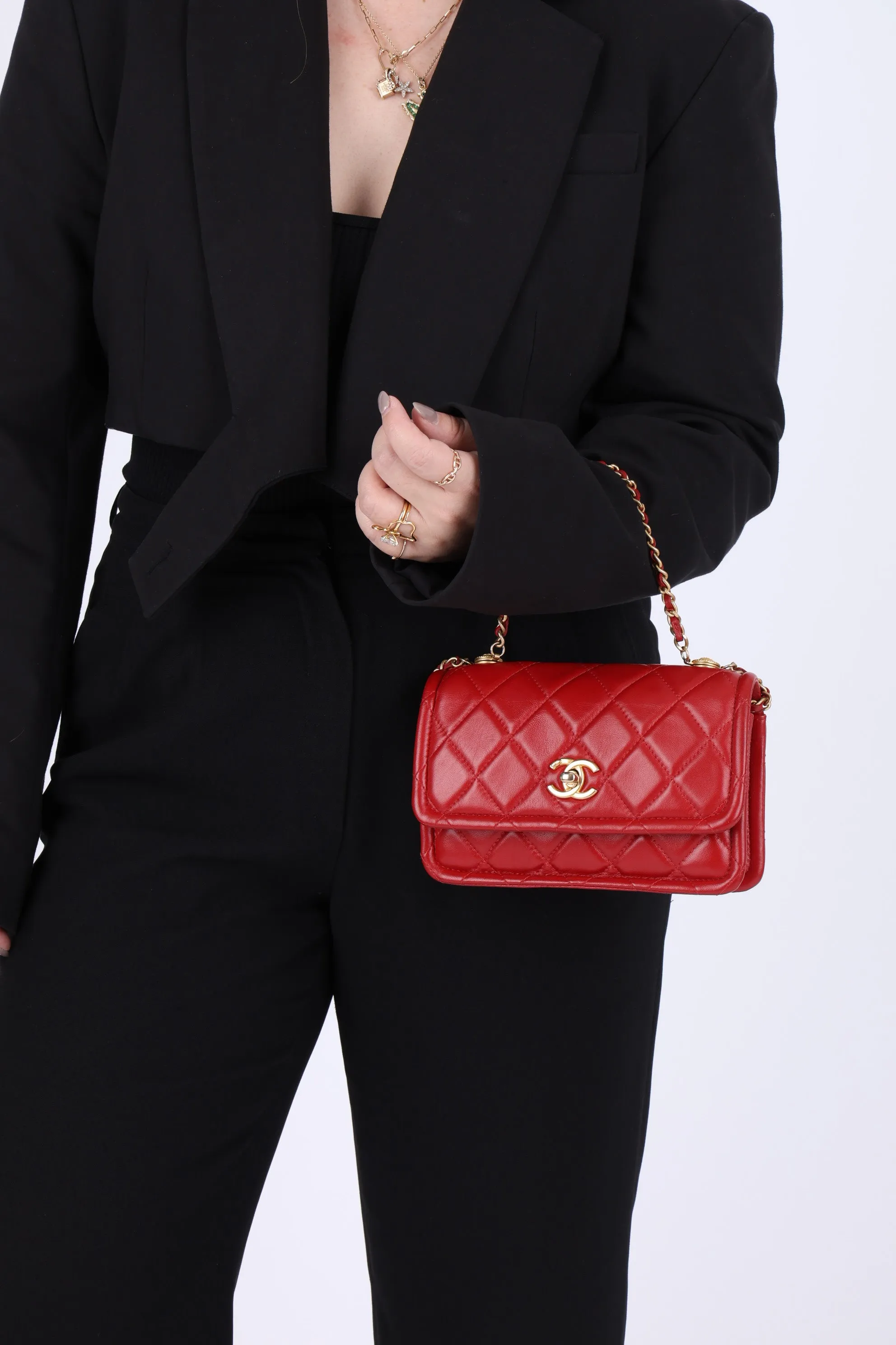Chanel 2020 Calfskin Rectangular Flap Bag