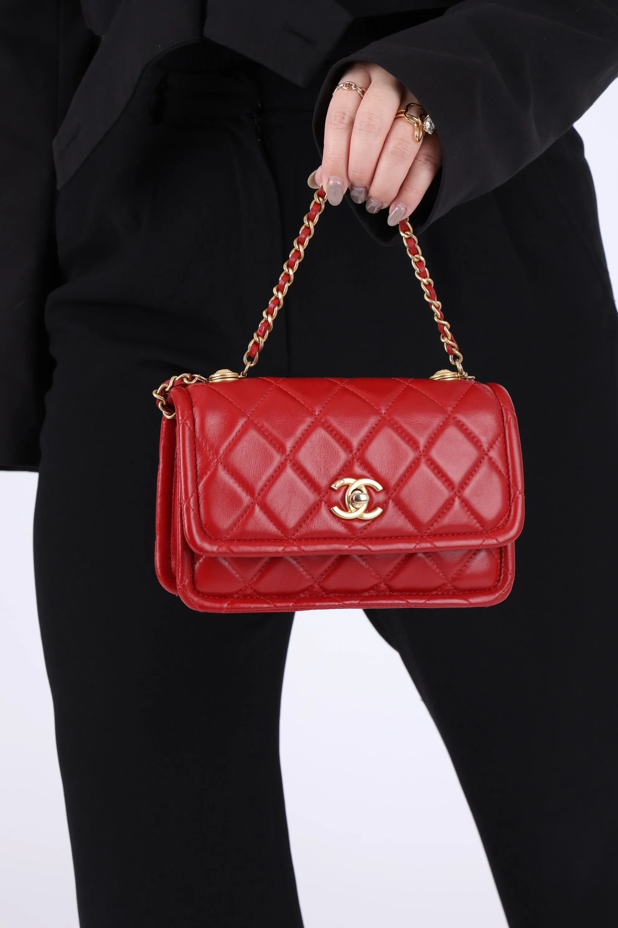 Chanel 2020 Calfskin Rectangular Flap Bag
