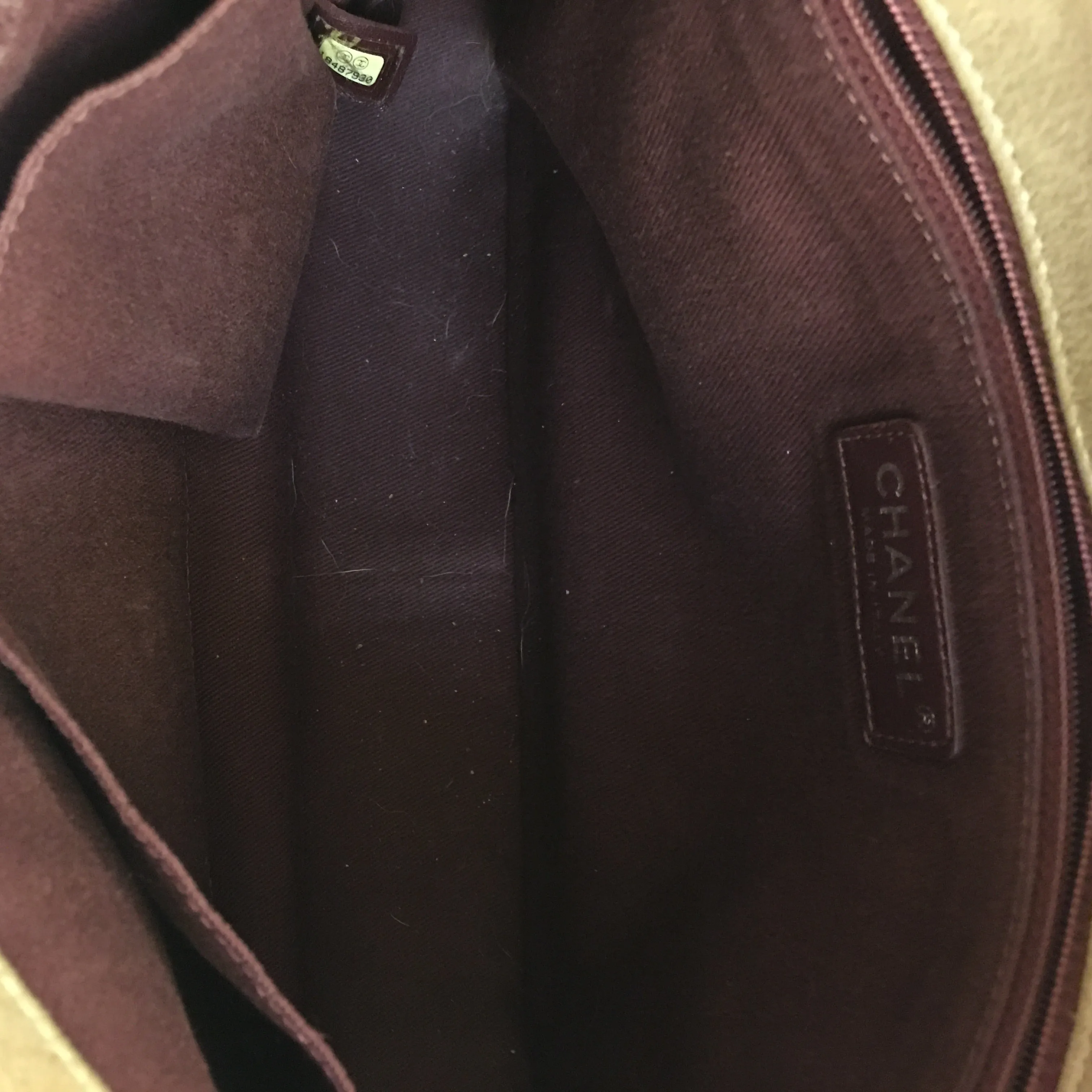 CHANEL Boy Shoulder Bag in Beige Suede