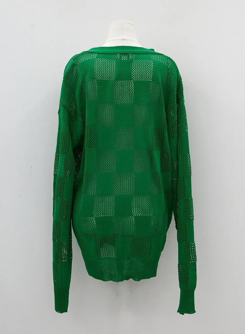Checkered Oversized Cardigan CJ09
