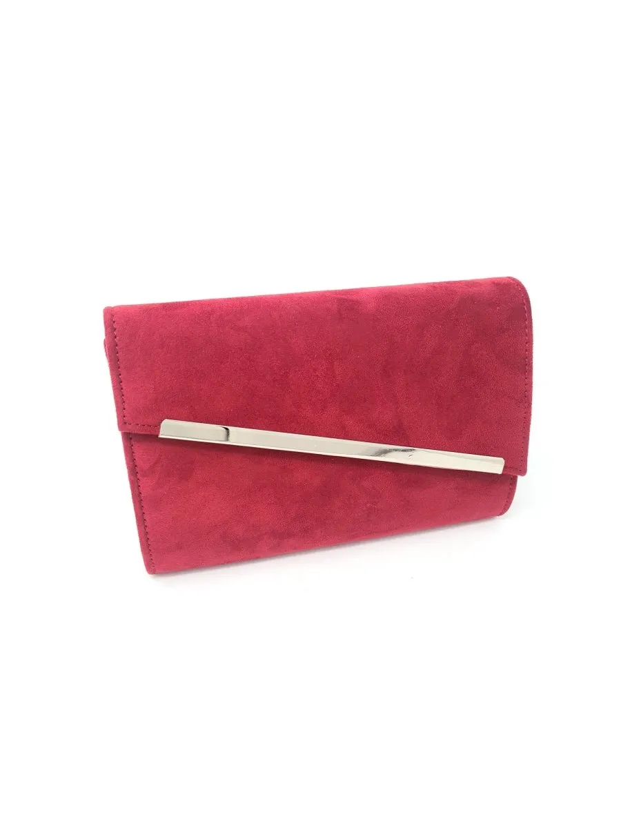 Dark Rust Red Clutch Bag