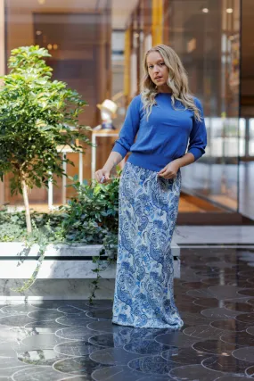 DRAWSTRING ALINE PAISLEY SKIRT 25250