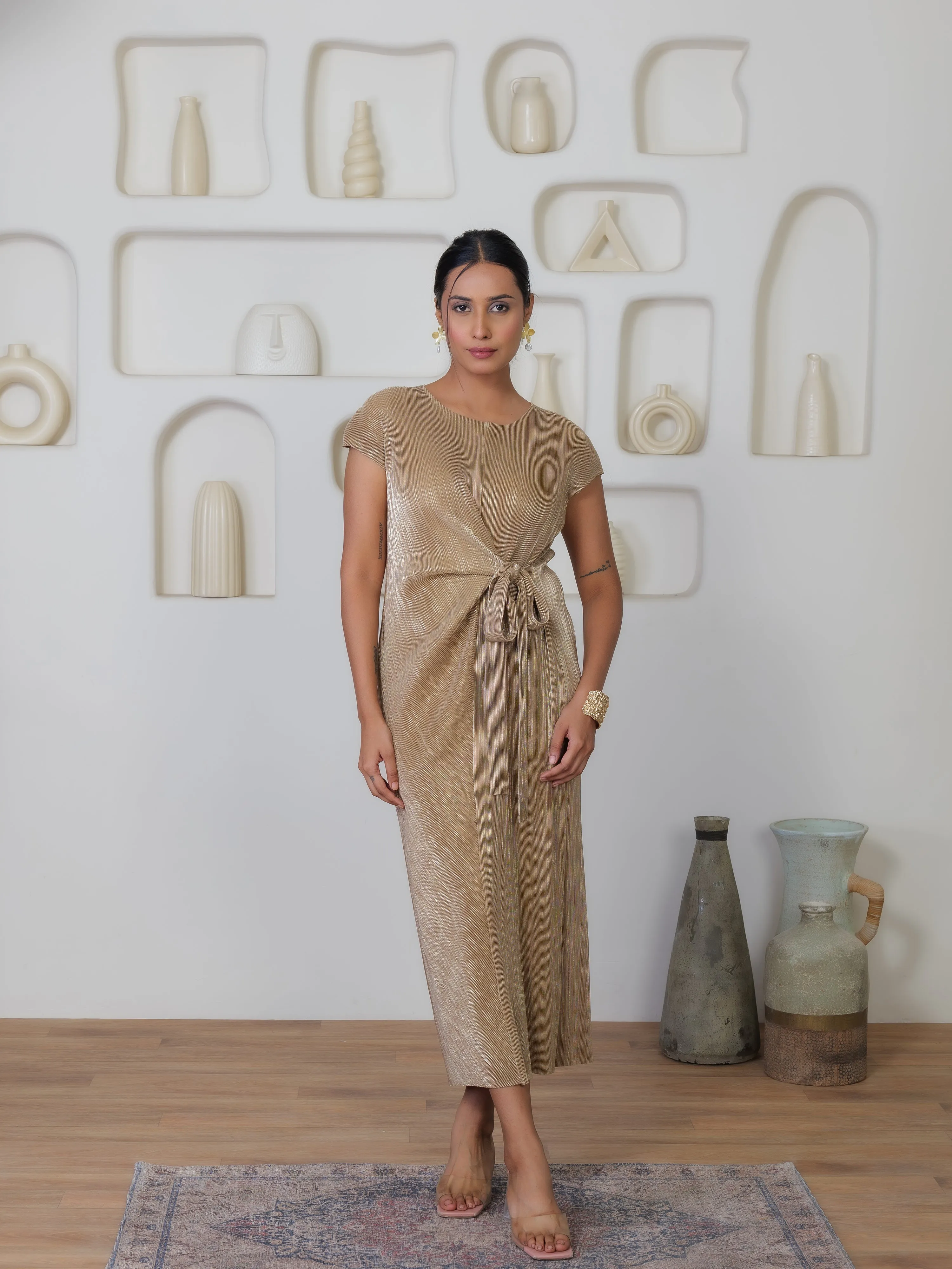 Enigma Metallic Dress