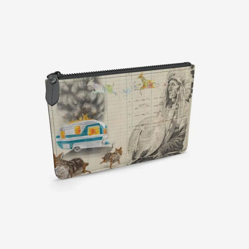 Fire Within Leather Clutch