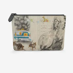 Fire Within Leather Clutch
