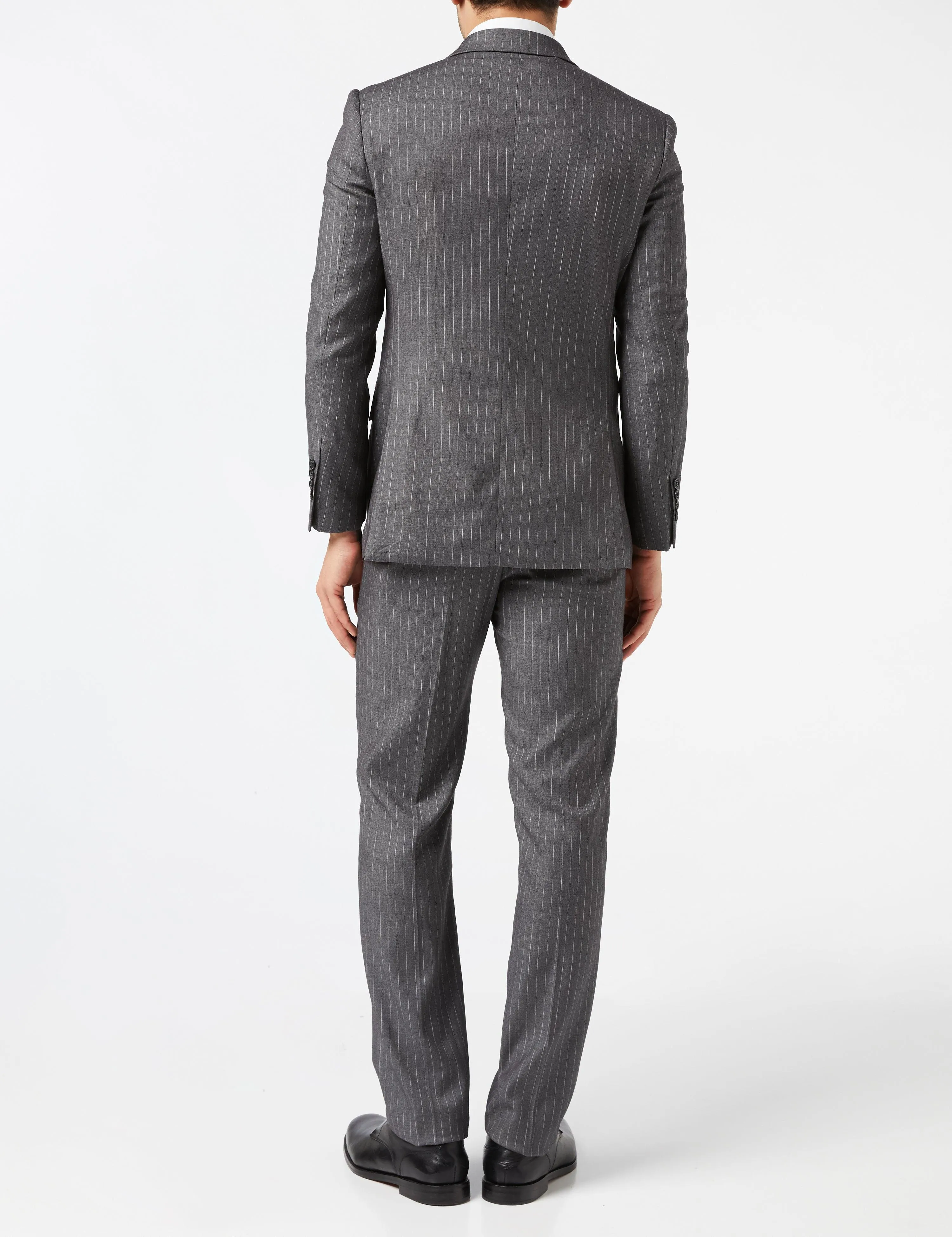 George - Double Breasted Grey Pinstripe Suit