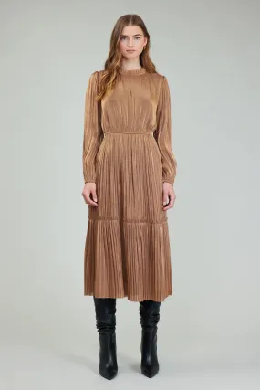 Gold Pleated Dress