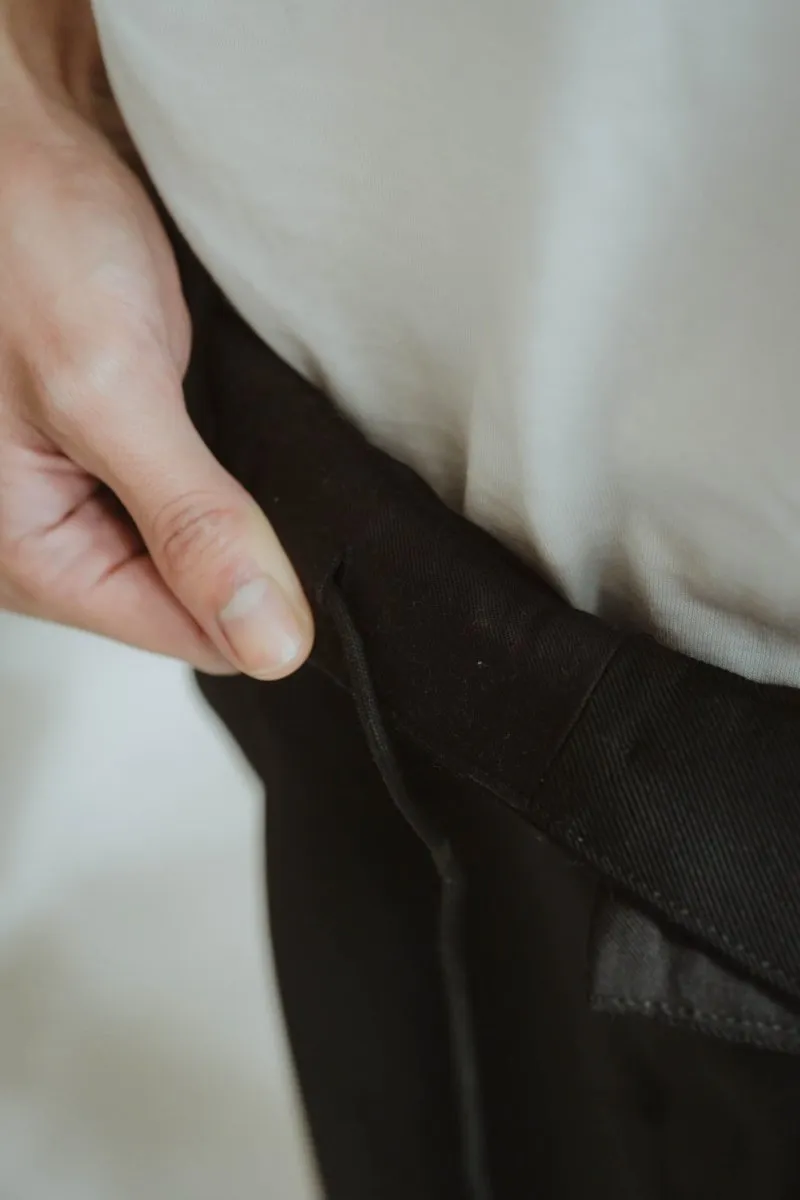 loose slacks pants/checkgreen
