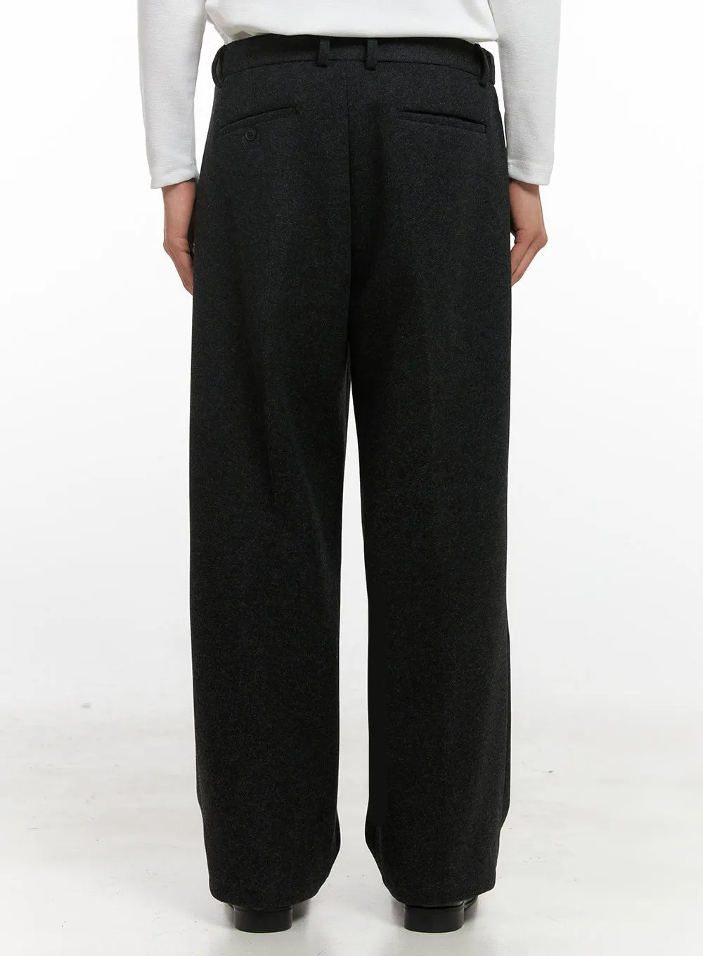 Men's Pintuck Wool Blend Slacks ID406