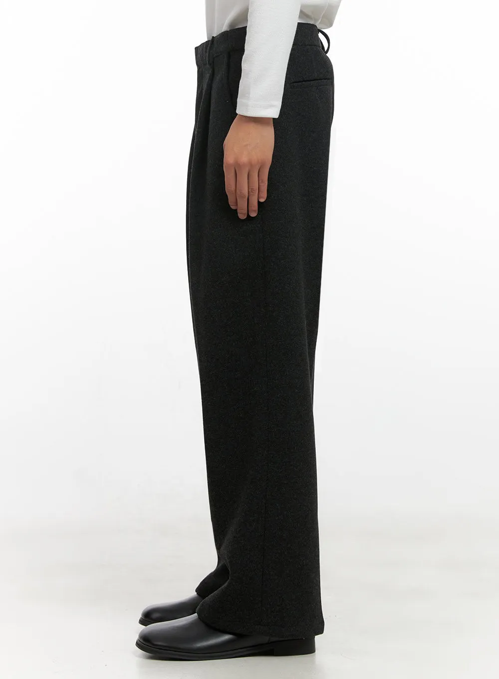 Men's Pintuck Wool Blend Slacks ID406