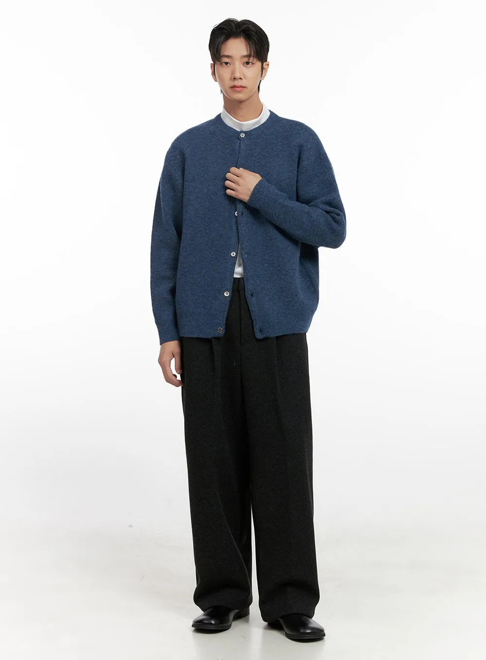 Men's Pintuck Wool Blend Slacks ID406
