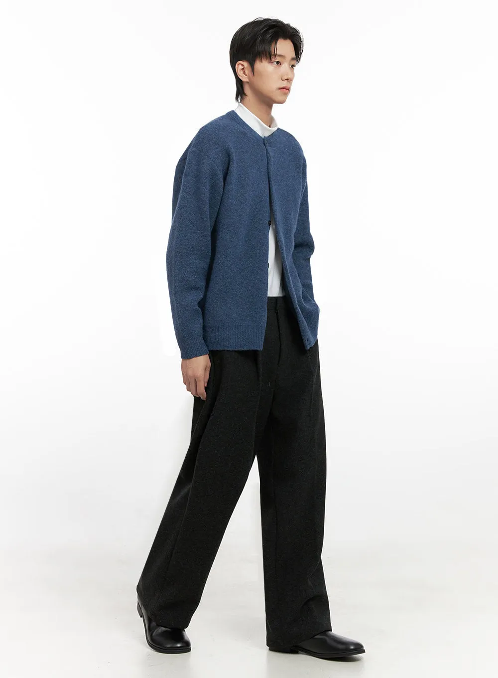 Men's Pintuck Wool Blend Slacks ID406