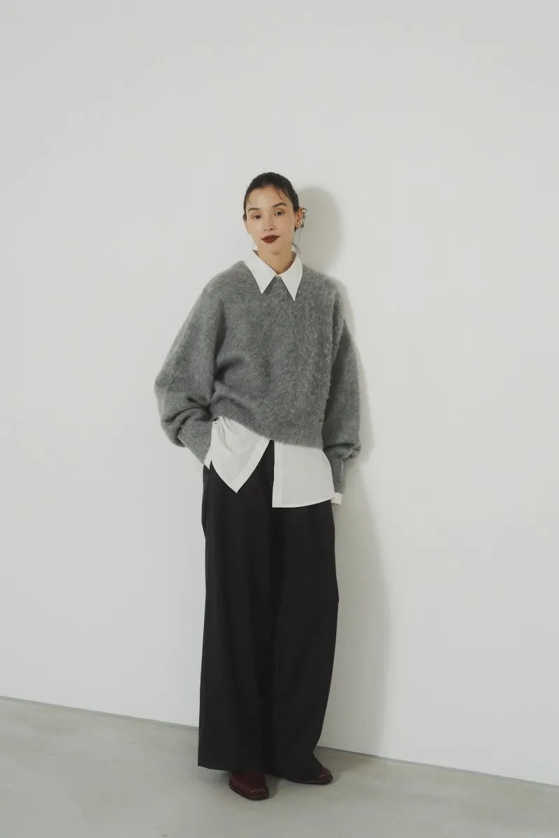 one tuck stripe easy slacks(unisex)/2color