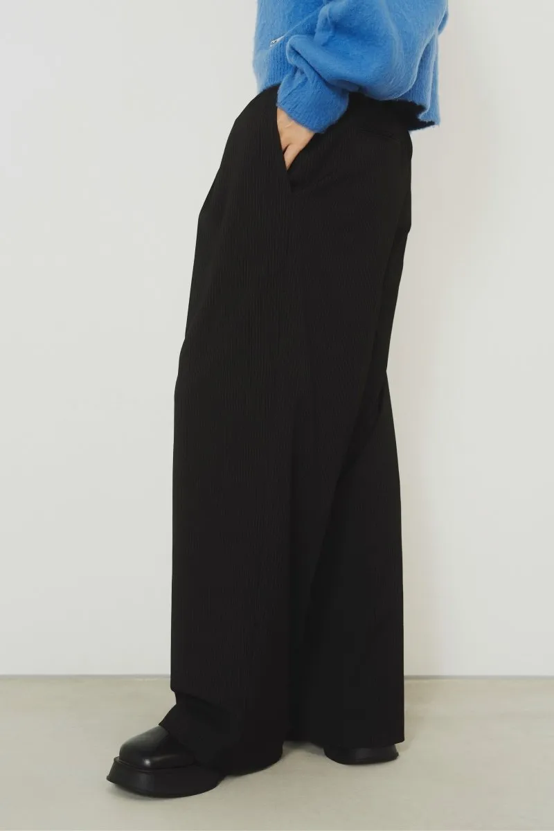 one tuck stripe easy slacks(unisex)/2color