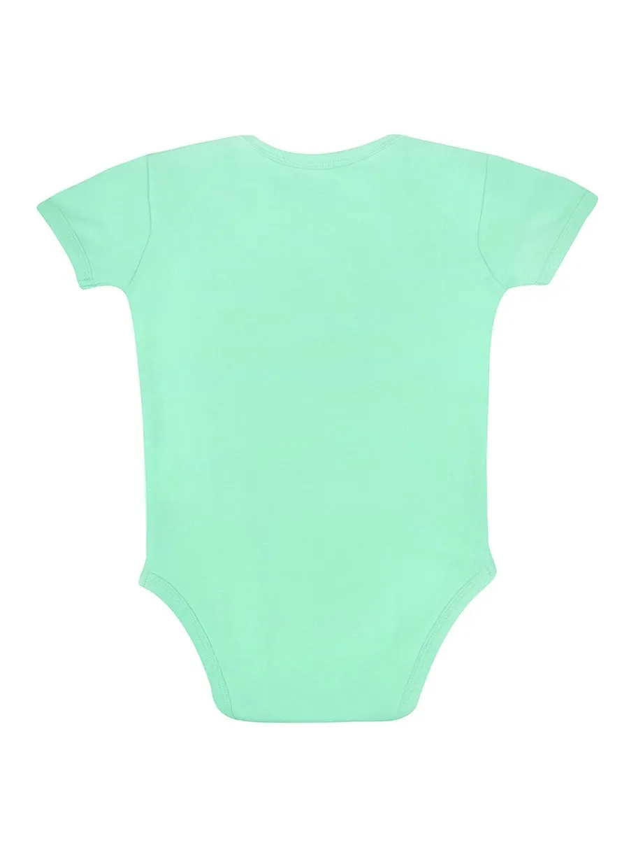 Organic Cotton Bodysuit Mint Green Color, Short Sleeves (0-24 months)