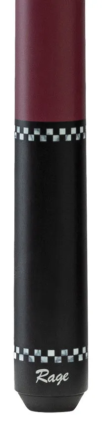Rage Plum Red with Checkers Wrapless Play Cue