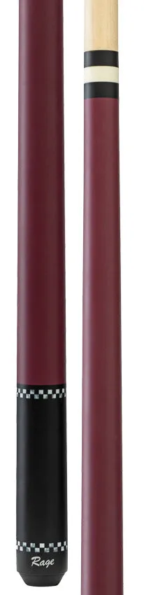 Rage Plum Red with Checkers Wrapless Play Cue