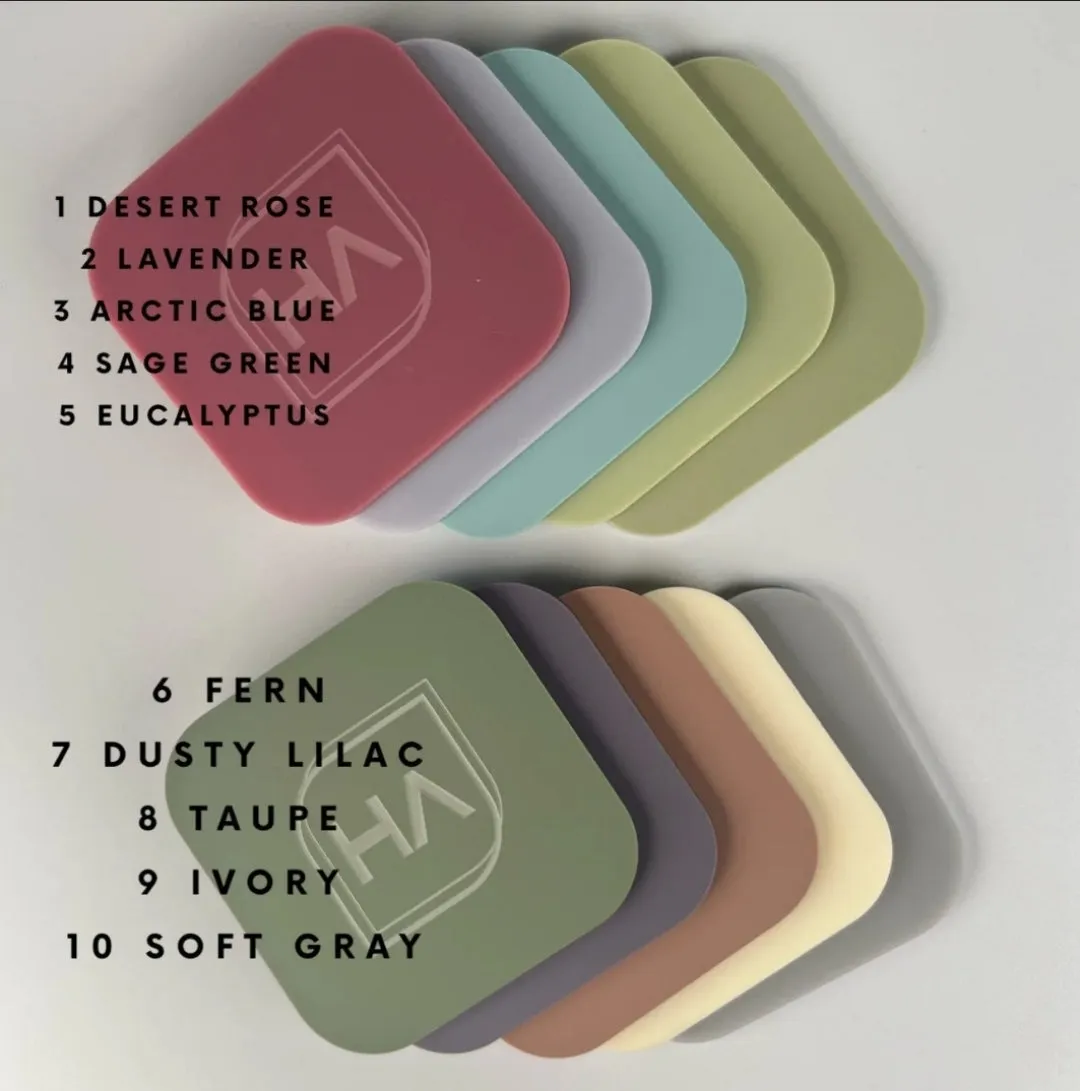 ROUND ACRYLIC LEATHER TAG
