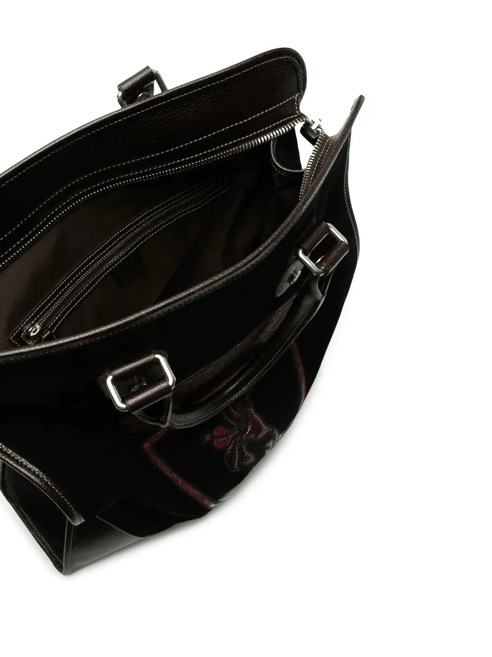 Runway Suede Logo Tote Bag