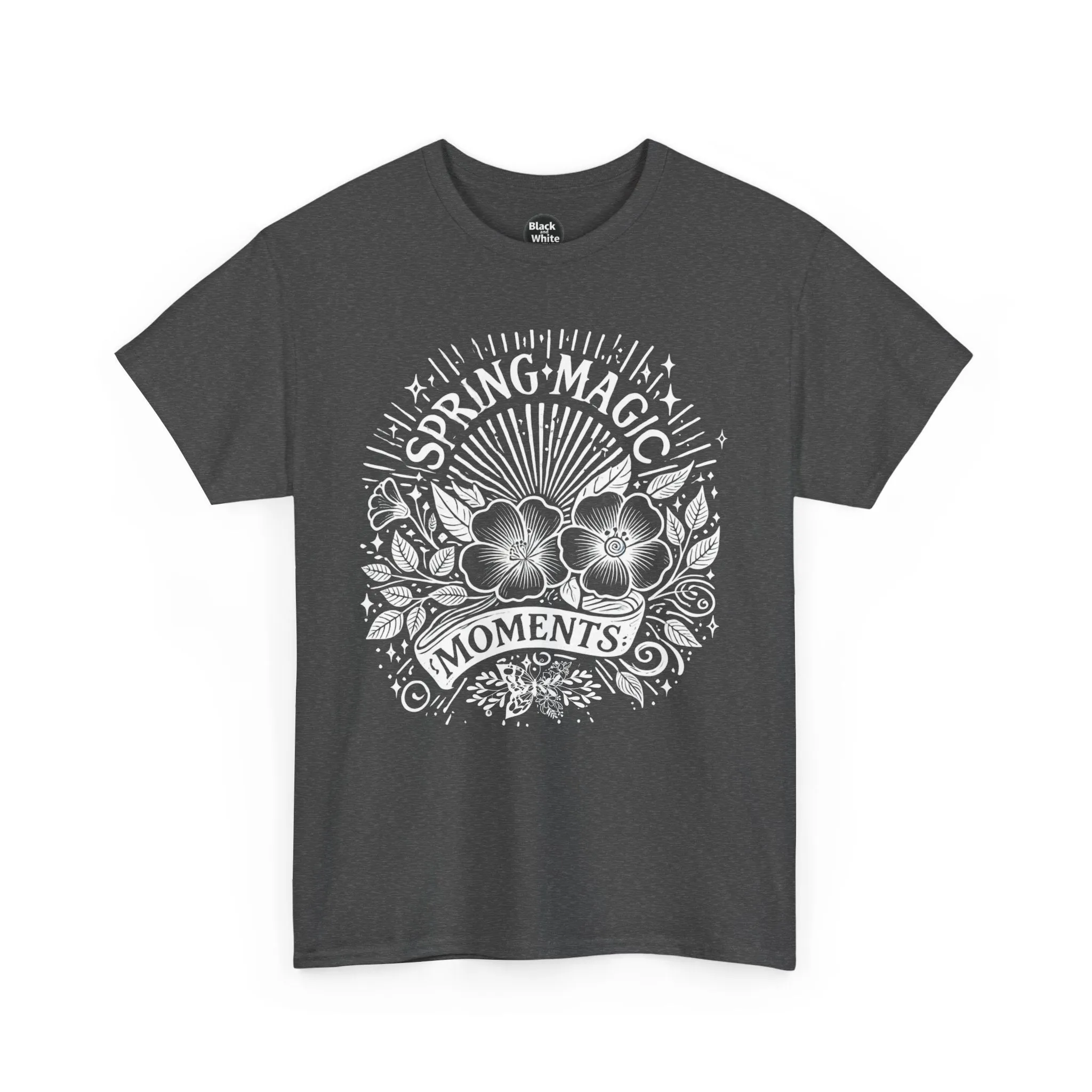 Spring Floral Unisex Cotton T-Shirt - 'Magic Moments' Nature-Inspired Tee for Outdoor Wear, Spring Festivals, Picnics, Everyday Comfort