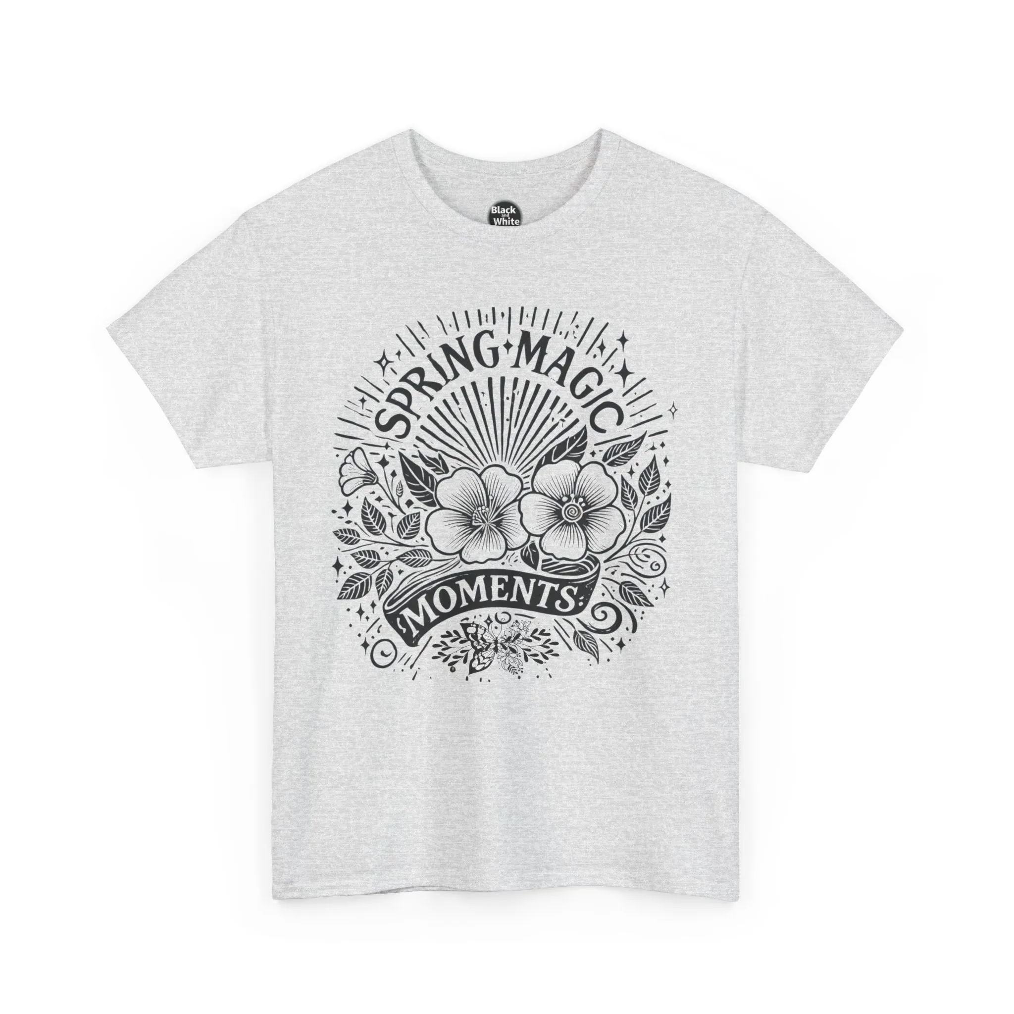 Spring Floral Unisex Cotton T-Shirt - 'Magic Moments' Nature-Inspired Tee for Outdoor Wear, Spring Festivals, Picnics, Everyday Comfort
