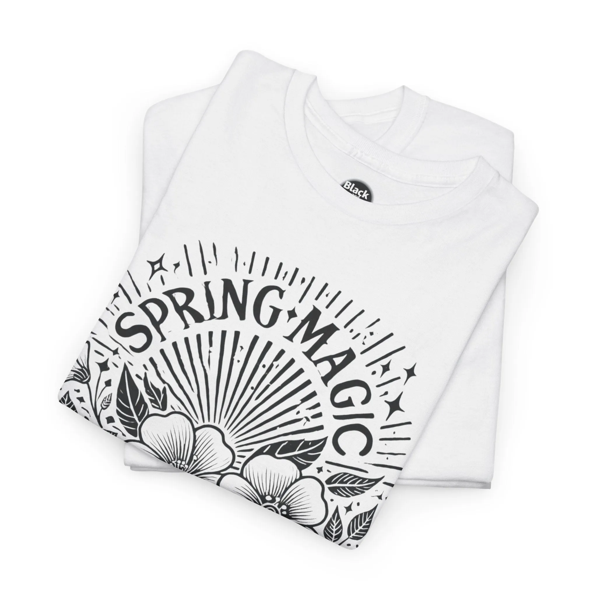Spring Floral Unisex Cotton T-Shirt - 'Magic Moments' Nature-Inspired Tee for Outdoor Wear, Spring Festivals, Picnics, Everyday Comfort