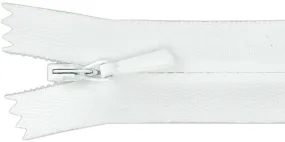 White -Zipper Invisible 22"