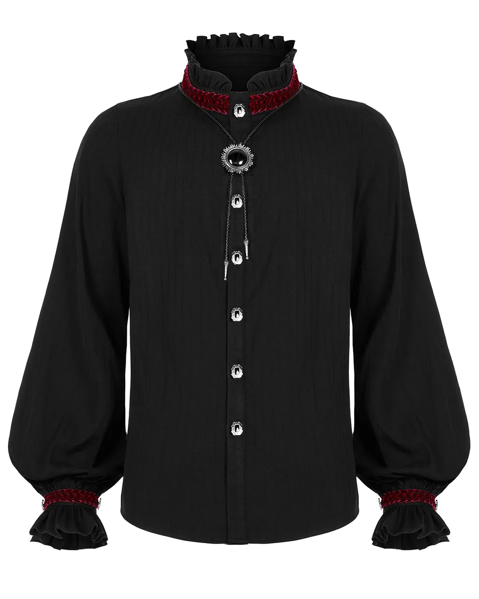WY-1345 Amulet Mens Shirt - Black & Red